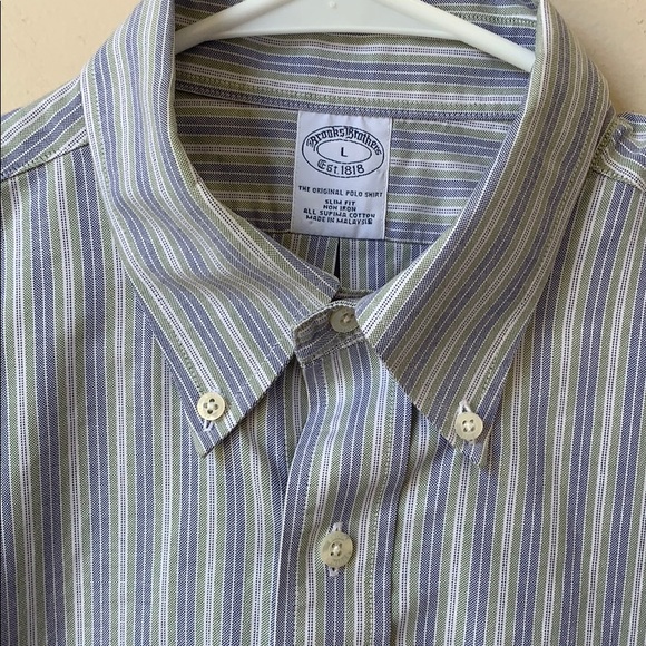 Brooks Brothers Original Polo Slim Fit Striped L - Picture 6 of 8